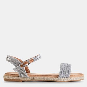 Dámské stříbrné sandály Vallie - obuv