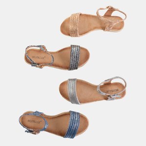 Dámské stříbrné sandály Vallie - obuv