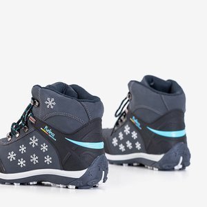 Dámské tmavě modré boty Flakes se sněhovými vločkami - Obuv