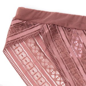 Dámské tmavě růžové krajkové kalhotky - spodní prádlo