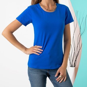Dámské tričko z kobaltové bavlny - Oblečení