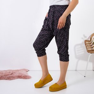 Dámské vzorované kalhoty 3/4 PLUS SIZE - Oblečení