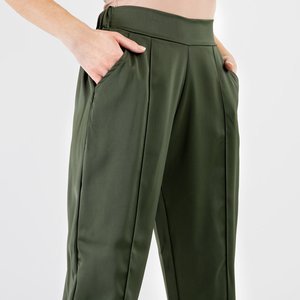 Dámské zelené kalhoty - Oblečení