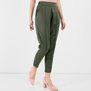 Dámské zelené kalhoty - Oblečení