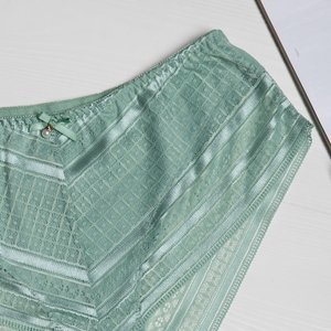 Dámské zelené krajkové kalhotky - spodní prádlo