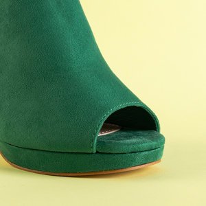 Dámské zelené sandály na vysokém podpatku Wefira - boty
