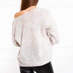 Dámský béžový krátký svetr - Oblečení