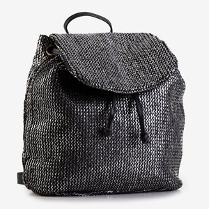 Dámský černý pletený batoh - batohy