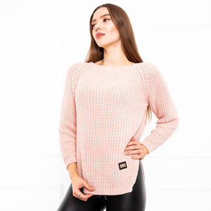 Dámský růžový svetr - Oblečení
