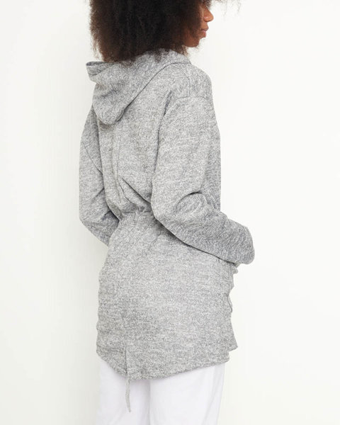 Dámský šedý svetr cardigan - Oblečení