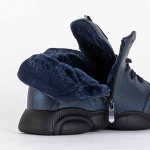 Dívčí tmavě modré sportovní kotníkové boty Vibbi - Shoes