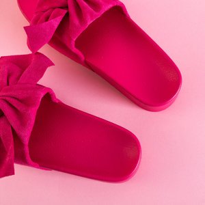 Fuchsiové dámské sandály na platformě s mašlí Dolorisa - obuv