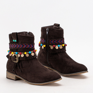 Hnědé dámské kovbojské boty Livra - boty