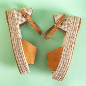 Hnědé dámské sandály na platformě Almira - obuv