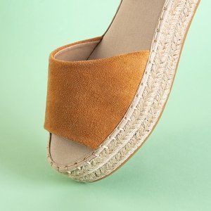 Hnědé dámské sandály na platformě Almira - obuv