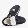 Izolované dámské turistické boty z ekokože v černé barvě Filis - Obuv