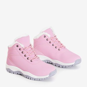 Keren růžové dámské izolované sněhové boty - Boty
