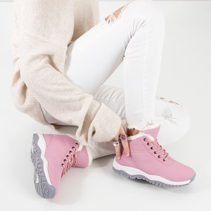 Keren růžové dámské izolované sněhové boty - Boty