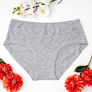 Klasické dámské kalhotky v šedé barvě - Spodní prádlo