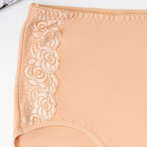 Krajkové dámské kalhotky v béžové barvě - Spodní prádlo