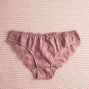Krajkové dámské kalhotky v tmavě růžové barvě - Spodní prádlo
