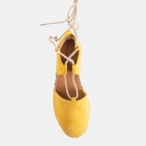 Lasoria dámské žluté vázané espadrilky - boty