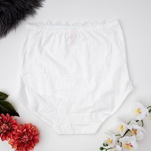 Lehce tvarované krajkové dámské kalhotky v barvě ecru - Spodní prádlo