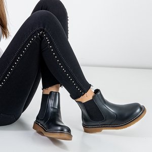 Matné černé matné dámské boty - Obuv
