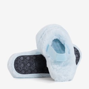 Modré dámské kožené pantofle Fornax - boty