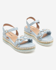 Modré dámské ploché sandály Rella - Boty