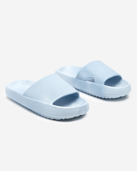 Modré gumové pantofle s ražbou Torika - Obuv
