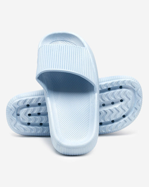 Modré gumové pantofle s ražbou Torika - Obuv