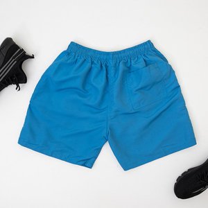 Modré pánské sportovní kraťasy - oblečení