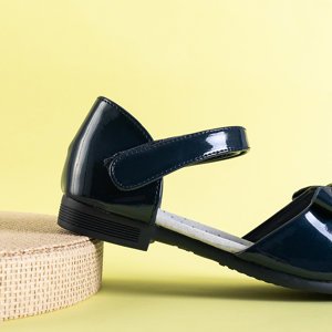 Námořnické modré dětské sandály s mašlí Medo - Obuv