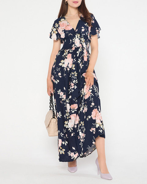 Námořnické vzdušné dámské květinové šaty s krátkým rukávem - Oblečení