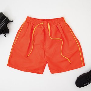 Neonově oranžové pánské sportovní kraťasy Šortky - Oblečení