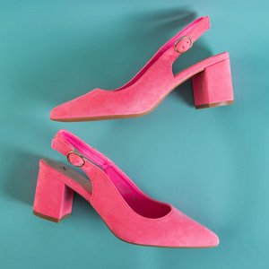 Neonově růžové dámské sandály na botě Siofra post - Footwear