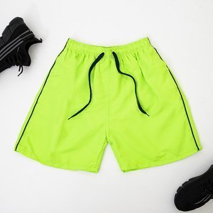 Neonově zelené pánské sportovní kraťasy Šortky - Oblečení
