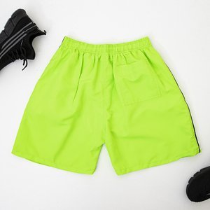 Neonově zelené pánské sportovní kraťasy Šortky - Oblečení