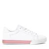 OUTLET Bílá - růžová sportovní obuv z ekologické kůže Elia - Obuv