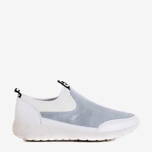 OUTLET Bílé a stříbrné dámské sportovní boty Jadena - Obuv