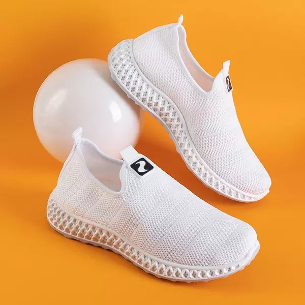 OUTLET Bílé slipy na sportovní obuvi Nandina - Obuv