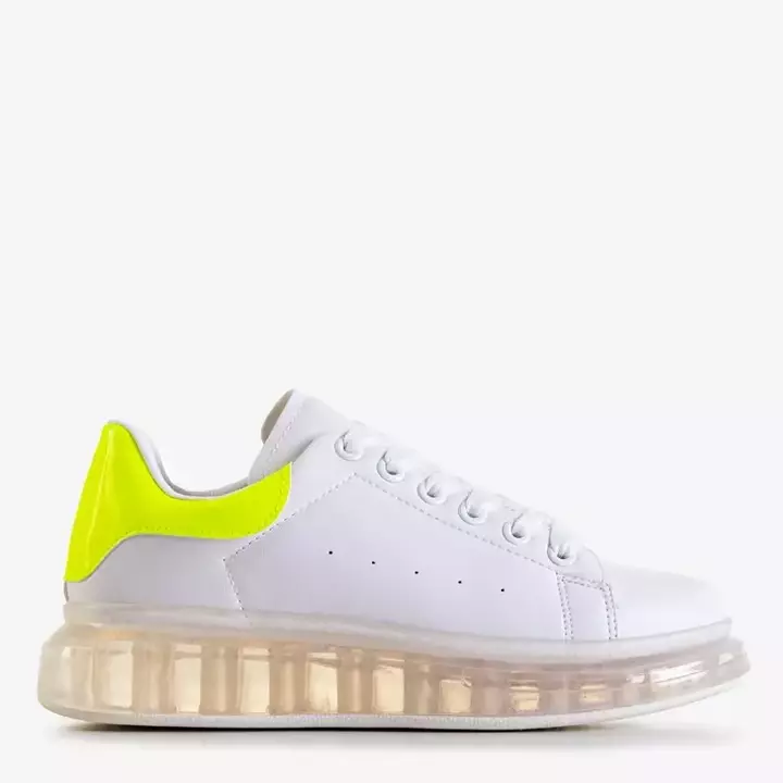 OUTLET Bílé sportovní boty se žlutou vložkou Garcia - Obuv
