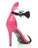 OUTLET Černé a růžové sandály s mašlí Kokerdene - Obuv