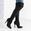 OUTLET Černé dámské boty na jehlovém podpatku Fumiko - Footwear