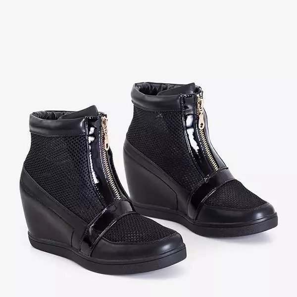 OUTLET Černé dámské boty na vnitřním klínu Ralona - obuv
