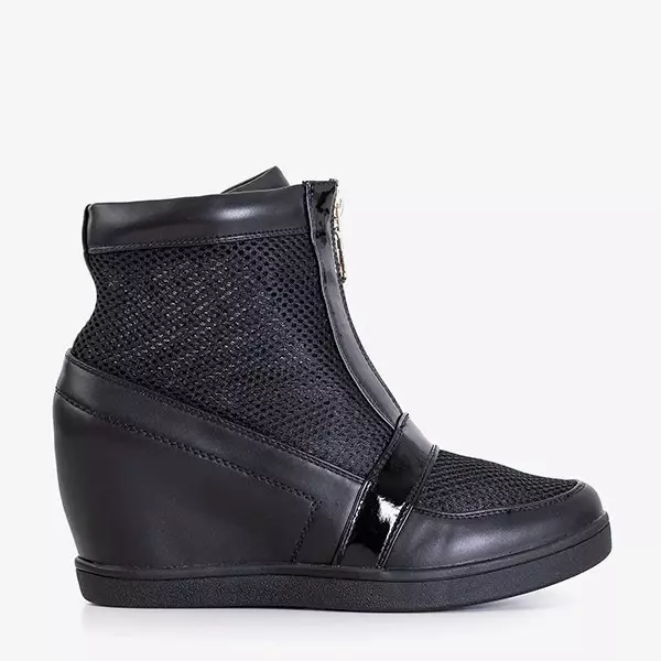 OUTLET Černé dámské boty na vnitřním klínu Ralona - obuv