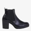 OUTLET Černé dámské boty na vysokém podpatku Vireek - Obuv