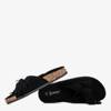 OUTLET Černé dámské pantofle s třásněmi Amassa - obuv