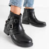 OUTLET Černé dámské pracovní boty s přezkou Voe - obuv